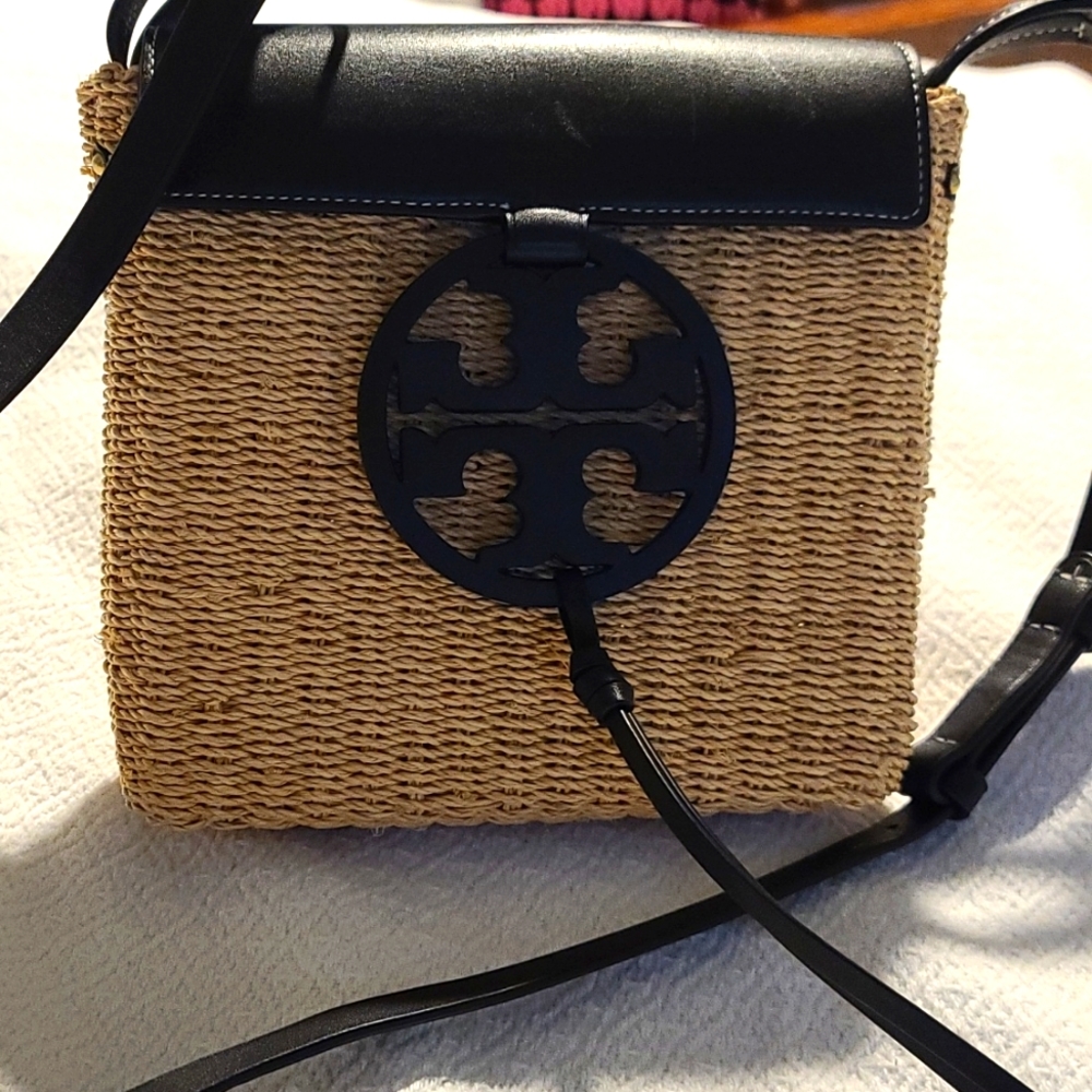 Tory burch crossbody Miller straw bag